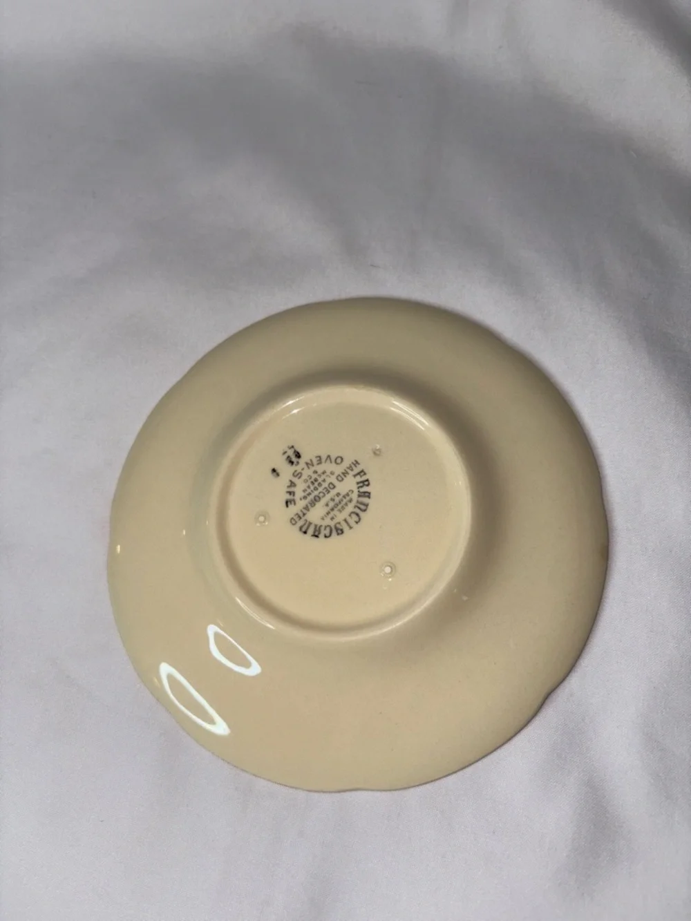 Franciscan Apple Set of 4 Saucer Plates 6.5” Vintage USA Hand Painted - AS IS